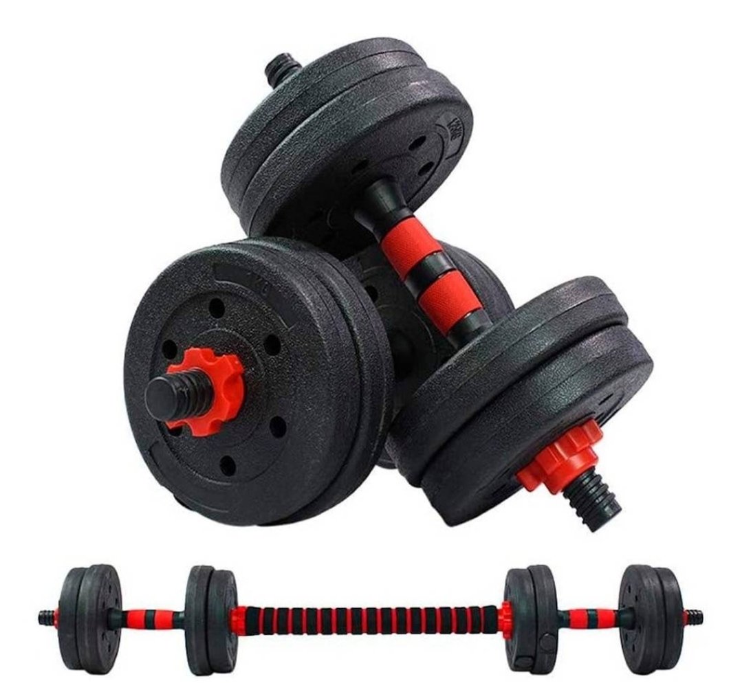 Set Mancuernas 30 Kg Ajustables + Barra Adicional de extensión / Pesas